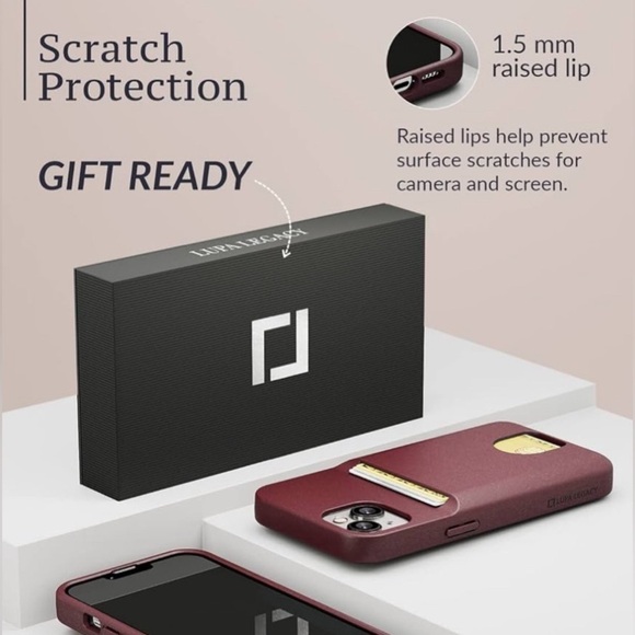 LUPA LEGACY IPHONE 14 CASE WITH WALLET HOLDER WALLET CASE BURGUNDY NEW - Picture 4 of 5